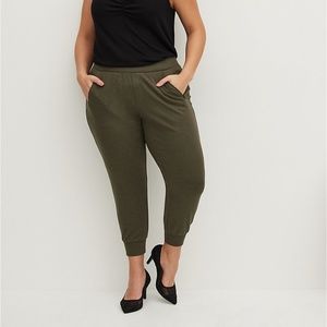 Torrid Relaxed Fit Jogger - Lightweght Ponte Heather Green Size 1
